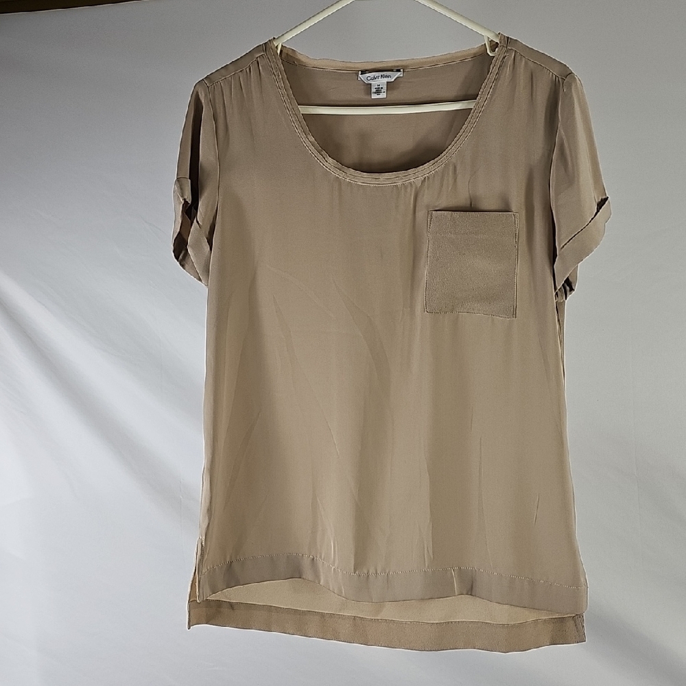 Calvin Klein Tan Top with Pocket